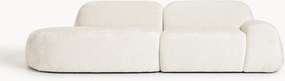 Chaise longue componibile 3 posti in teddy bouclé Wolke