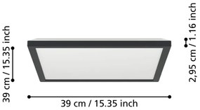 Eglo 901467 - LED RGBW Lampada dimmerabile da esterno ROVITO-Z 17,6W/230V 39x39cm IP44 nero