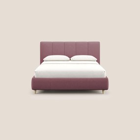 Laura letto imbottito contenitore e sfoderabile in microfibra velluto impermeabile T09