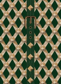 Mindthegap Tapete Luxury Detail - Green/ Taupe