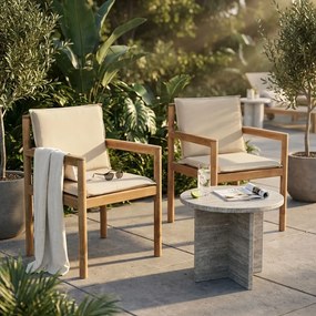 FATU - poltrona impilabile in teak e wicker