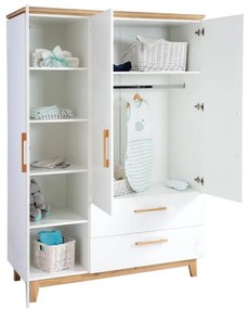 Armadio per bambini bianco in rovere 135x200 cm Finn - Roba