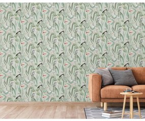 DUTCH WALLCOVERINGS Carta da Parati "Flamingo" Menta