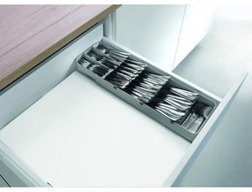 Credenza in plastica grigia per cassetto 15 x 49 cm - Metaltex