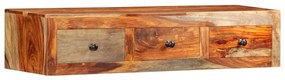 Tavolo Consolle Da Parete 100x25x20 Cm İn Massello Di Sheesham /