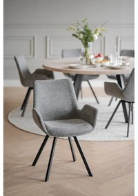 Set di sedie da pranzo grigia in imbottito 2 pz Norwell – Rowico