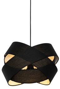 Lampada a sospensione moderna nera - Cloth