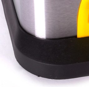 Cestino per la spazzatura color argento opaco in acciaio per raccolta differenziata/con pedale 2x20 l Tri Selectif – MSV