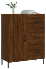 Credenza rovere marrone 69,5x34x90 cm in legno multistrato