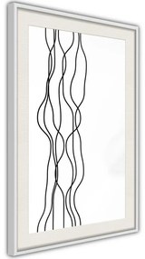 Poster  Wavy Lines  Cornice Quadri Cornice nera con pass-partout, Larghezza x Altezza Home decor 30x45