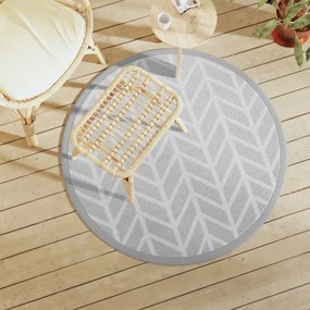 Tappeto Da Esterno Arakıl Grigio Ø120 Cm İn Pp /