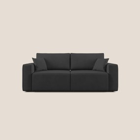 Morfeo divano con seduta estraibile in morbido tessuto impermeabile T02 nero 180 cm