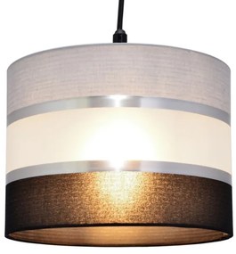 Lampadario a sospensione con filo HELEN 1xE27/15W/230V diametro 20 cm nero/grigio/argento