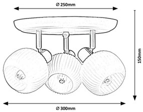 Rabalux - Faretto 3xE14/40W/230V