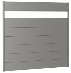 Frangivista con vetro in acciaio metallizzato grigio BIOHORT L 194 x H 182 cm, spessore 44 mm
