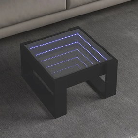 Tavolino Da Salotto Con Led Infinity Nero 50x53x30 Cm /