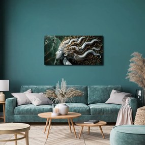 Quadro su tela – Bellezza naturale con volto di marmo