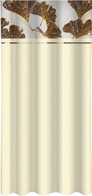 Tenda classica color crema con stampa di foglie di gingko dorate Larghezza: 160 cm | Lunghezza: 270 cm