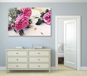 Quadro su tela – Rose in fiore