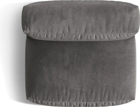 Parte divano componibile grigio (solo con parte centrale) con rivestimento in velluto Martina – Micadoni