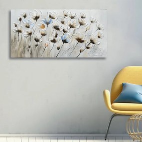 Dipinto su tela Fiori, beige 120 x 60 cm