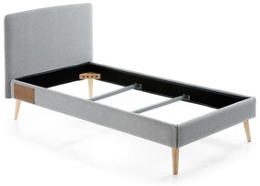 Kave Home - Fodera per letto Dyla grigia per materasso da 90 x 190 cm