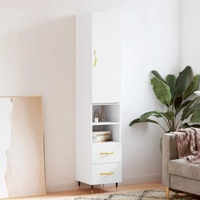Credenza Bianca 34,5x34x180 Cm İn Legno Multistrato /