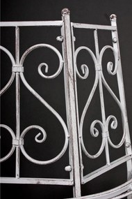 Panchina da giardino in metallo bianco Varda - Garden Pleasure