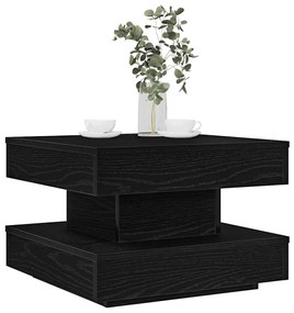Tavolino Da Caffè Girevole A 360 Gradi Nero 50x50x34,5 Cm /
