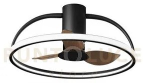 Plafoniera led ventilatore hadley nero 40w 5250lm cct 3000-4000-650...