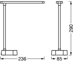 Osram - Lampada da tavolo LED dimmerabile a sfioramento PANAN LED/5,2W/5V 1200 mAh CRI 90