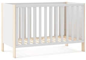 Lettino bianco/naturale 60x120 cm Esteban - Marckeric