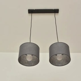 Lampadario a cavo ALBA 2xE27/15W/230V grigio