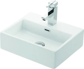 Lavandino bagno piccolo in ceramica bianca istallazione a muro | Litos-DF45 - KAMALU