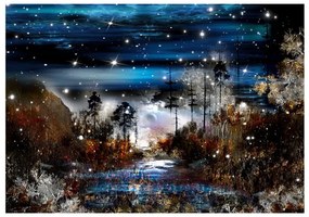 Fotomurale  Notte nella foresta  Colore Marrone, Dimensioni e Misure 200x140