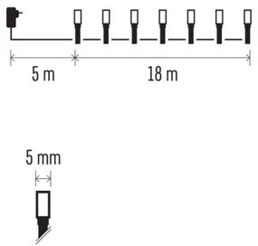 Catena LED natalizia da esterno 180xLED/8 modalità 23m IP44 bianco freddo