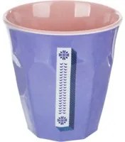 Bicchiere melammina viola lettera I 280 ml Maiolika