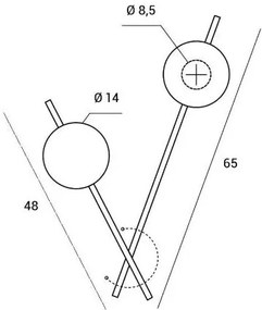 Mikado parete/soffitto 2 luci
