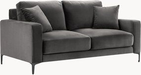 Divano 2 posti effetto velluto Venus, larg. 158 cm