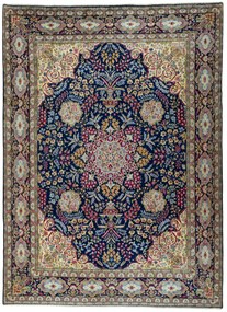 Kerman Tappeto persiano 400x300 Blu (Iran) Annodato A Mano