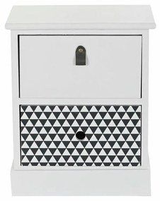 Cassettiera DKD Home Decor Grigio Bianco Legno di  paulownia (36 x 25 x 44,5 cm)