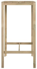 Tavolo da bar 60x60x110 cm in legno di pino impregnato