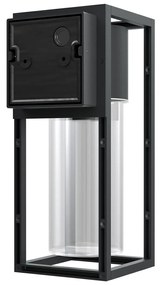 Applique Nera E27 con Sensore di Movimento IP54 - Serie VIMO