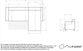 Divano angolare color antracite allungabile e con contenitore Classy Sophie – Miuform