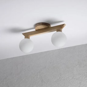 Plafoniera da soffitto ANTONIO 2xG9/5W/230V rovere/bianco