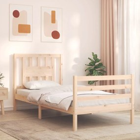 Giroletto con testiera 90x200 cm in legno massello
