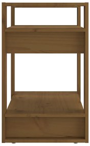 Libreria/divisorio miele 60x35x57 cm in legno massello