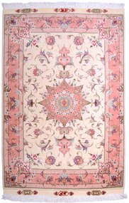 Tabriz Tappeto 150x110 Beige (Iran) Annodato A Mano