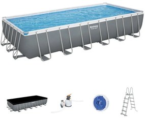 Piscina fuoriterra rettangolare 732x366x132cm con pompa a sabbia Bestway 56475