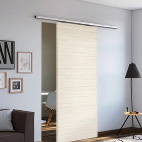 Porta scorrevole reversibile Oxford palissandro in mdf beige, L 93 x H 212 cm, con binario Belem